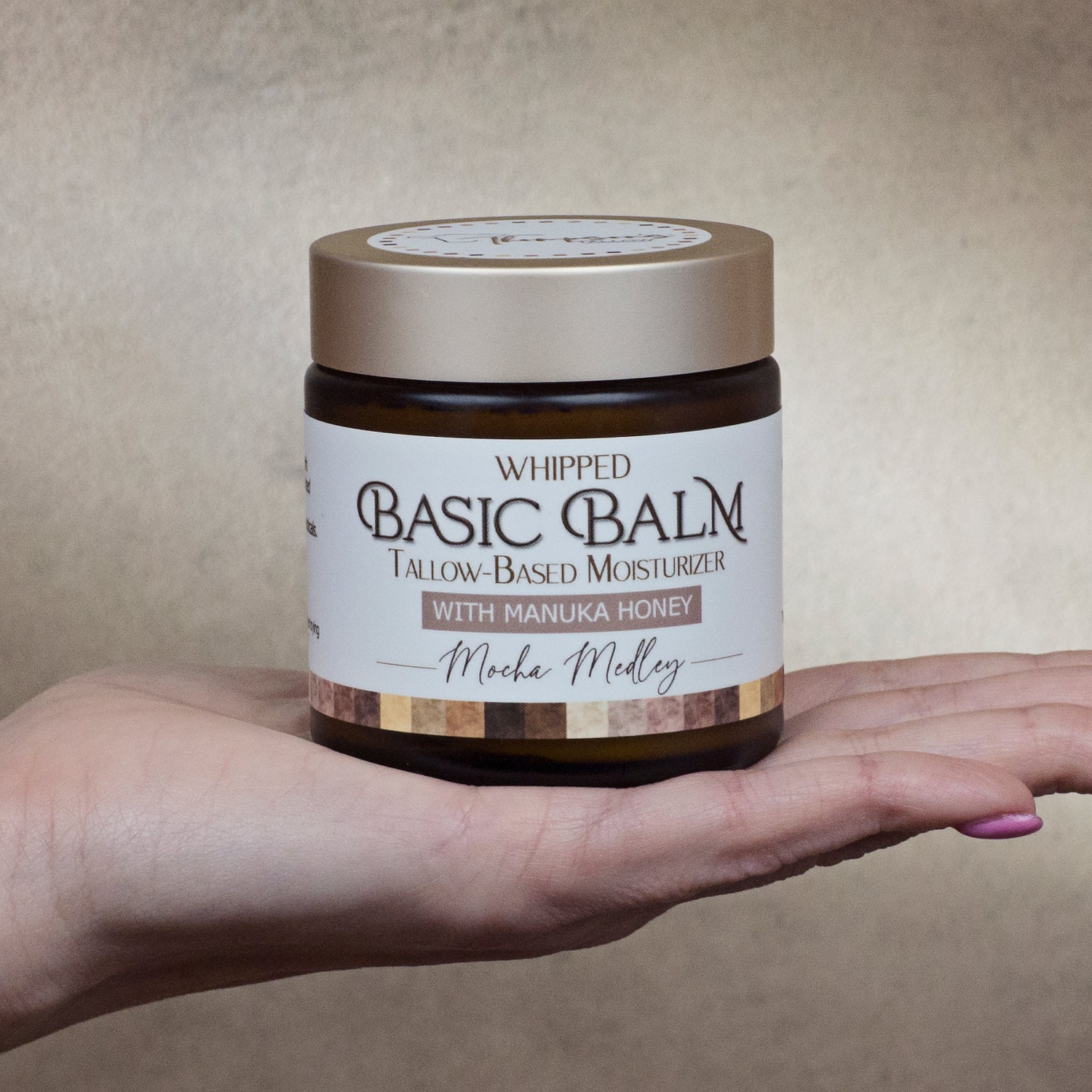 Women's Whipped Tallow and Honey Balm, Mocha Medley, Open Hand