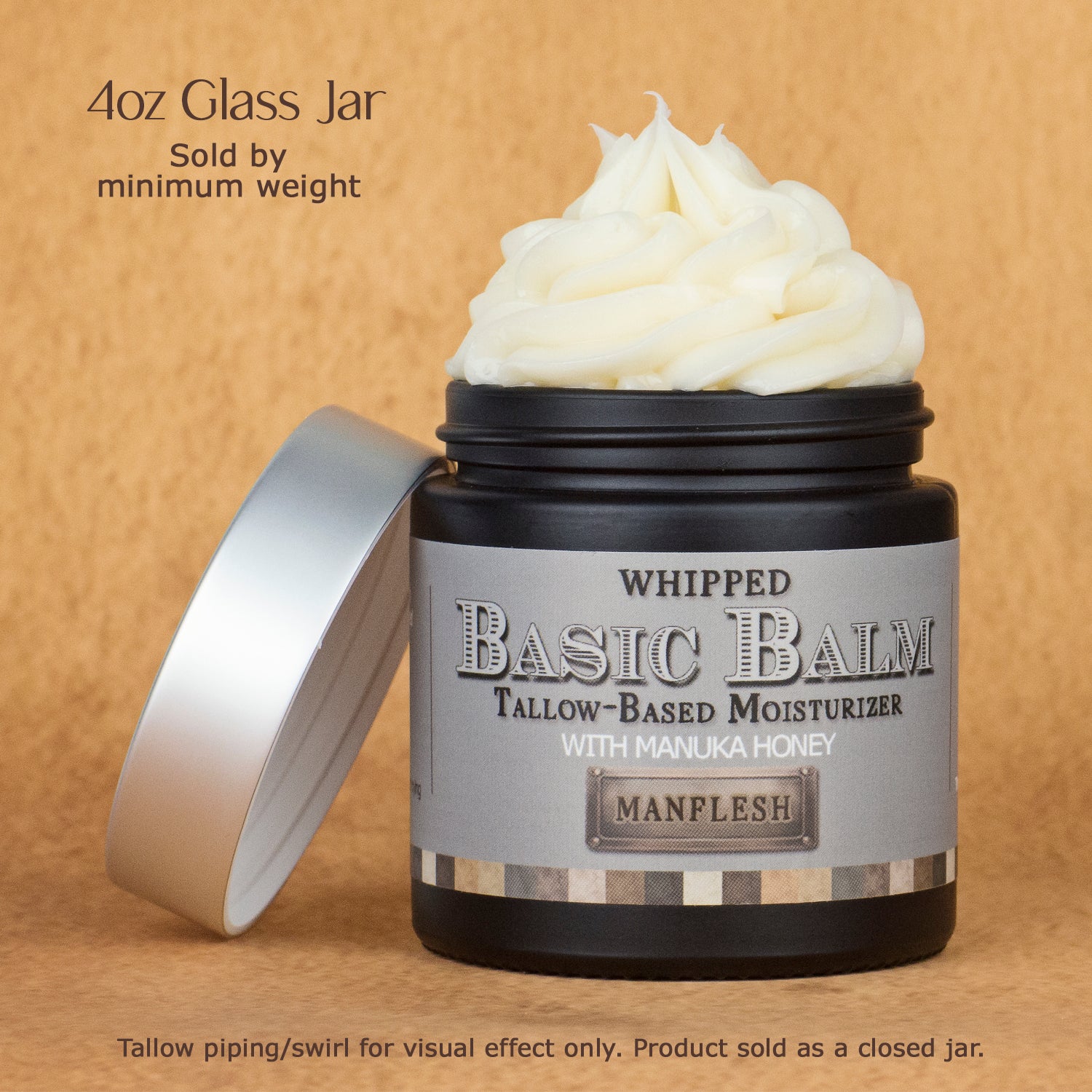 Men's BASIC BALM: Manflesh, Whipped Tallow and Honey Balm