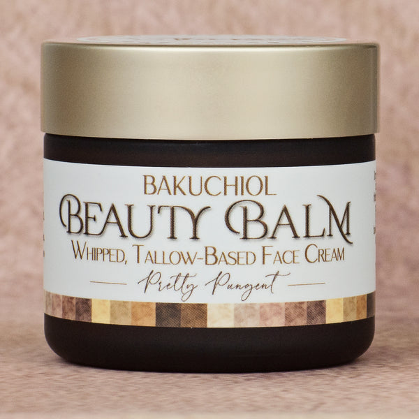 BAKUCHIOL BEAUTY BALM: Pretty Pungent, Anti-Aging Tallow Face