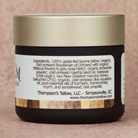 Bakuchiol Anti-Aging Tallow Face Cream, Pretty Pungent, Ingredients