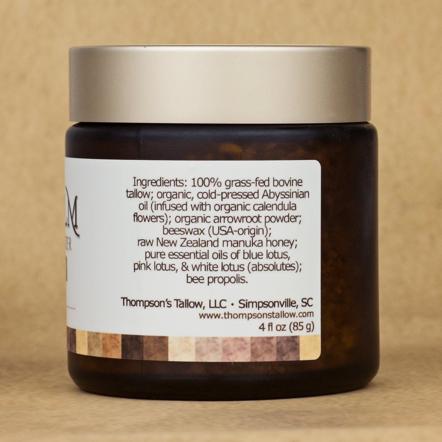 Women's Whipped Tallow and Honey Balm, Lotus Lustre, Ingredients